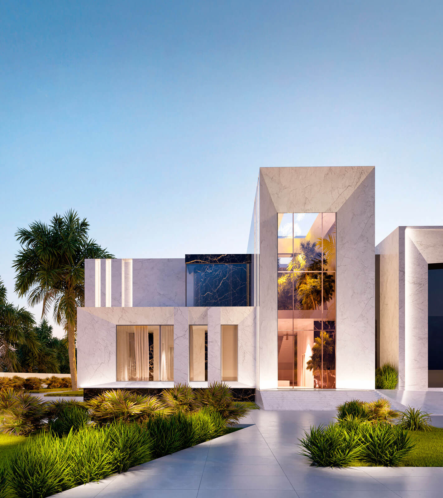 Abu Dhabi villa back facade